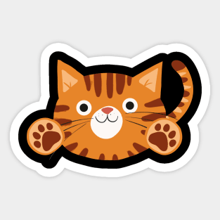 Cute Tiger Cat Hugging You Sticker